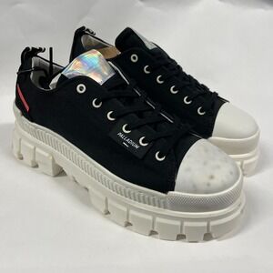 Palladium Revolt Womens 10 Black Marshmallow Chunky Sole 97 Lo TX